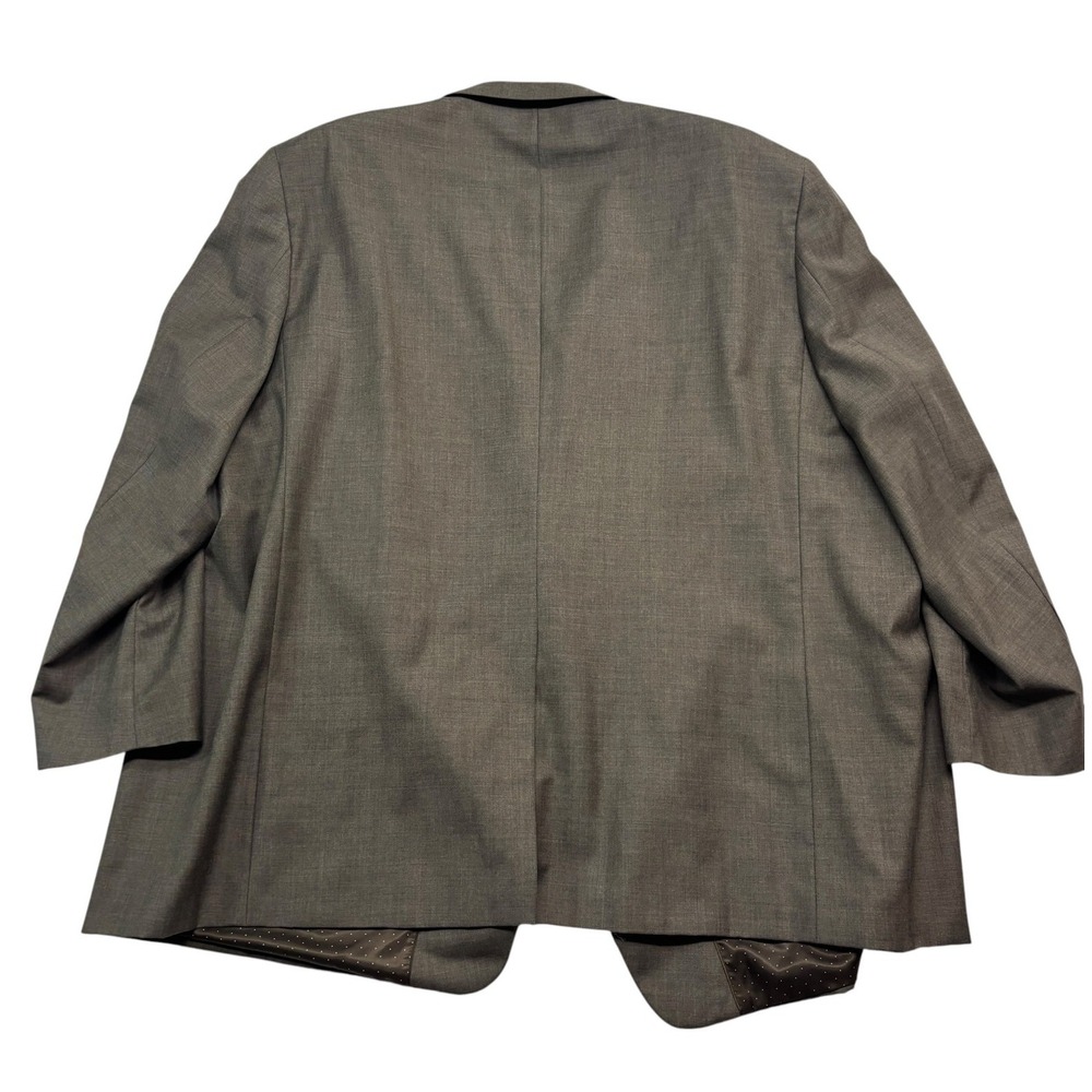 Joseph Abboud 56L 48x32 Tan Light Brown 2pc Pant Suit Wool Bespoke Flat Front - Picture 7 of 16